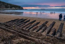 Storm provides a rare glimpse of a 112-year-old shipwreck